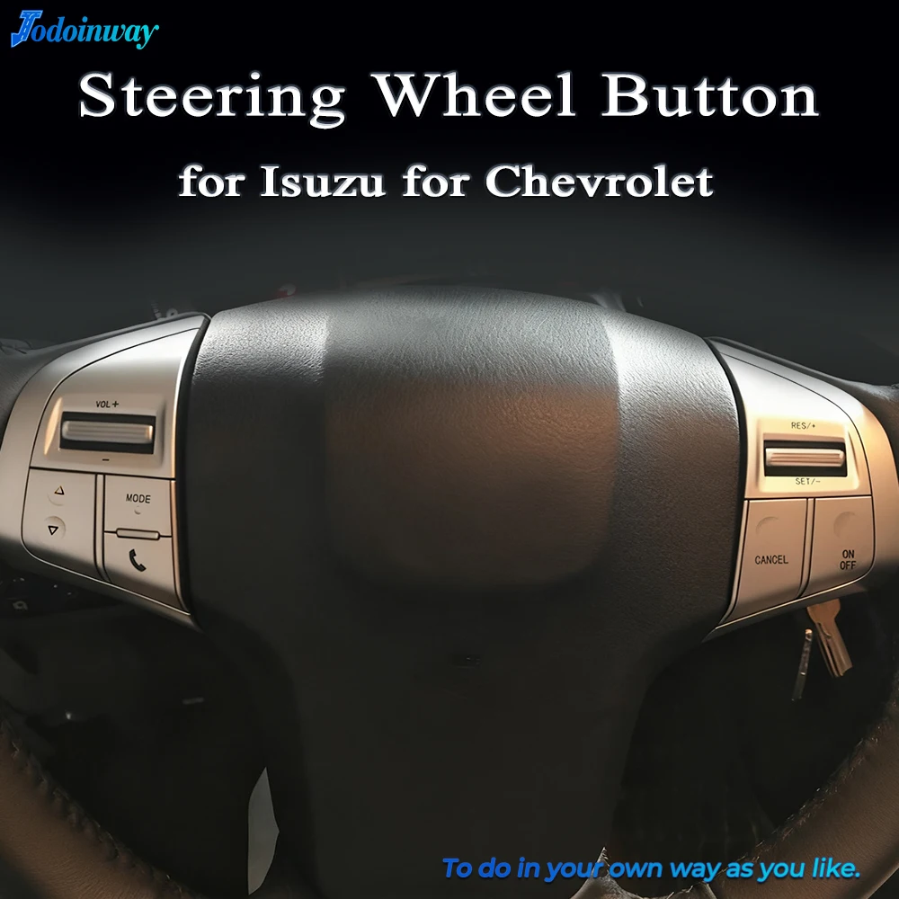 

Car LED Cruise Control Button Steering Wheel Multimedia Audio Radio Volume Switch Accessories for ISUZU chevy DMAX MUX 2015-2019