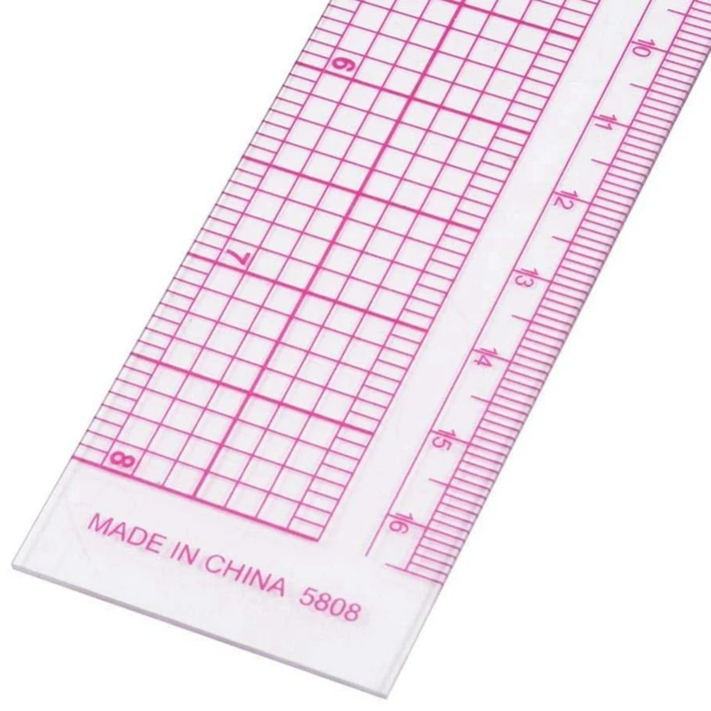 Sewing Measure Rulers 90-Degree L Shape Square Ruler Metric And Imperial Clothing Ruler Tailor Craft Tool