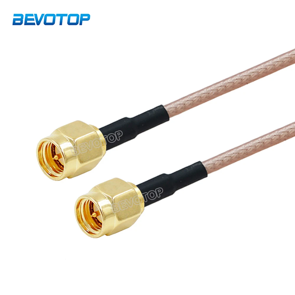 Rg316 sma macho para sma macho rf plug jack conector trança wifi cabo de extensão rf cabo coaxial cabo adaptador bevotop 5cm-30m
