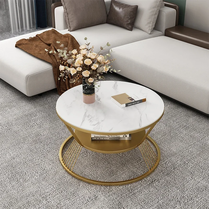 Luxury Aesthetic Coffee Table Entryway Center Hotel Round Modern Office Service Magazine Tea Table Office Muebles Home Furniture