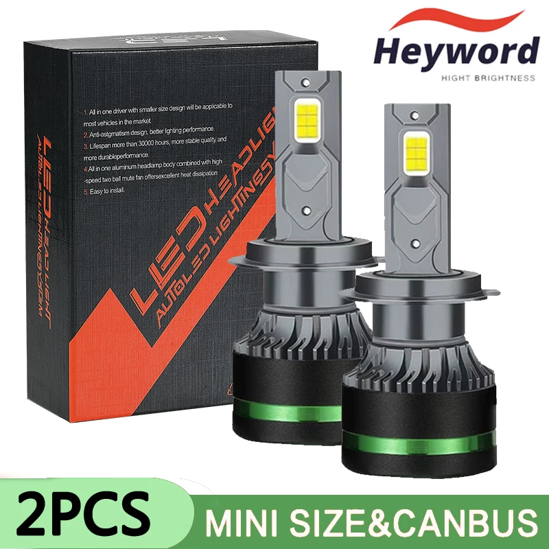 2pcs H4 H7 H11 9005 9006 LED headlight bulbs, single copper tube ultra bright car LED headlights