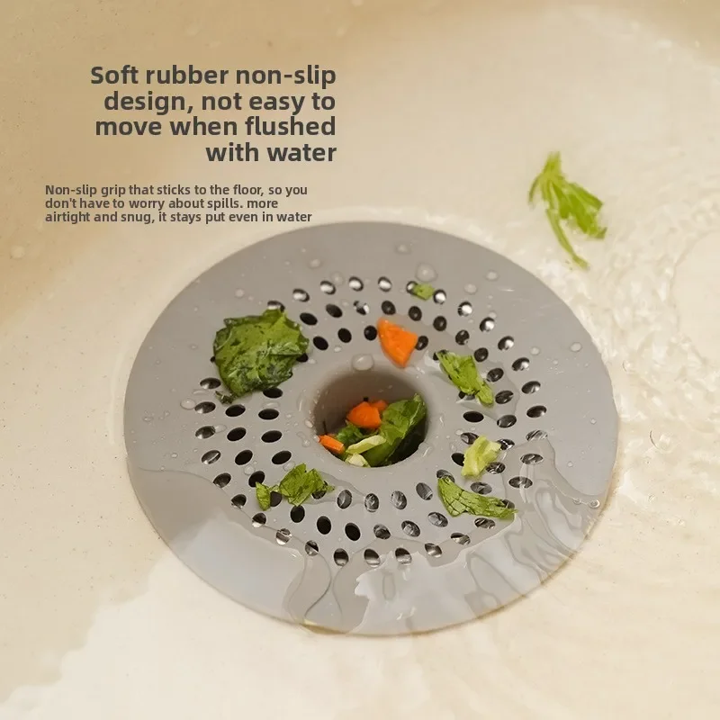 Round Silicone Bathroom Floor Drain Cover AntiClogging Hair Filter for Bathroom Kitchen Sink Drain Ideal for Preventing Clogs - view 3