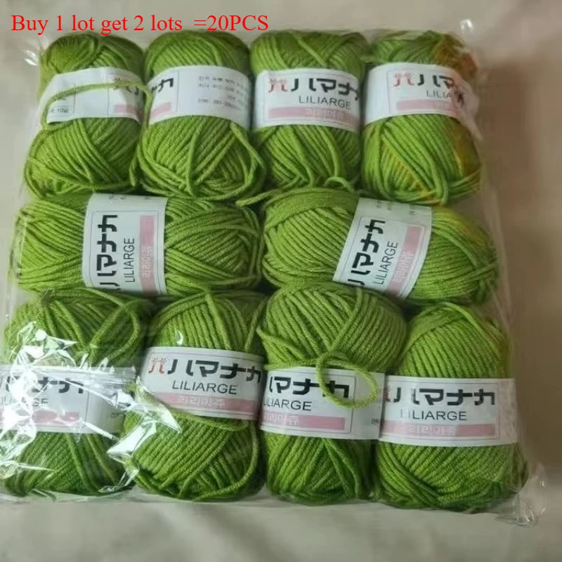 

10PCS/LOT 4 Strand Milk Cotton Yarn 65 Colors Crochet Knitting Yarn Blended Yarn Knitting Yarn Home Decor Crochet Yarn