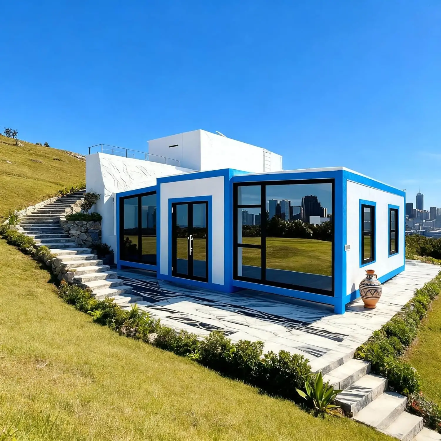 Expandable 40ft Foldable Container House, Luxury 2 Bedroom Suite With Bathroom, Family Villa 20ft Prefab Container House