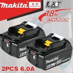 Makita-100% Original Rechargeable Power Tool Battery, Replaceable LED Lithium-ion, 6.0 Ah 18V LXT BL1860B BL1860BL1850 BL1830