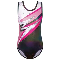 BAOHULU Gradient Color Ballet Leotard for Girls Sleeveless Bodysuit Ballerina Practice Outfit Professional Performance Dancewear
