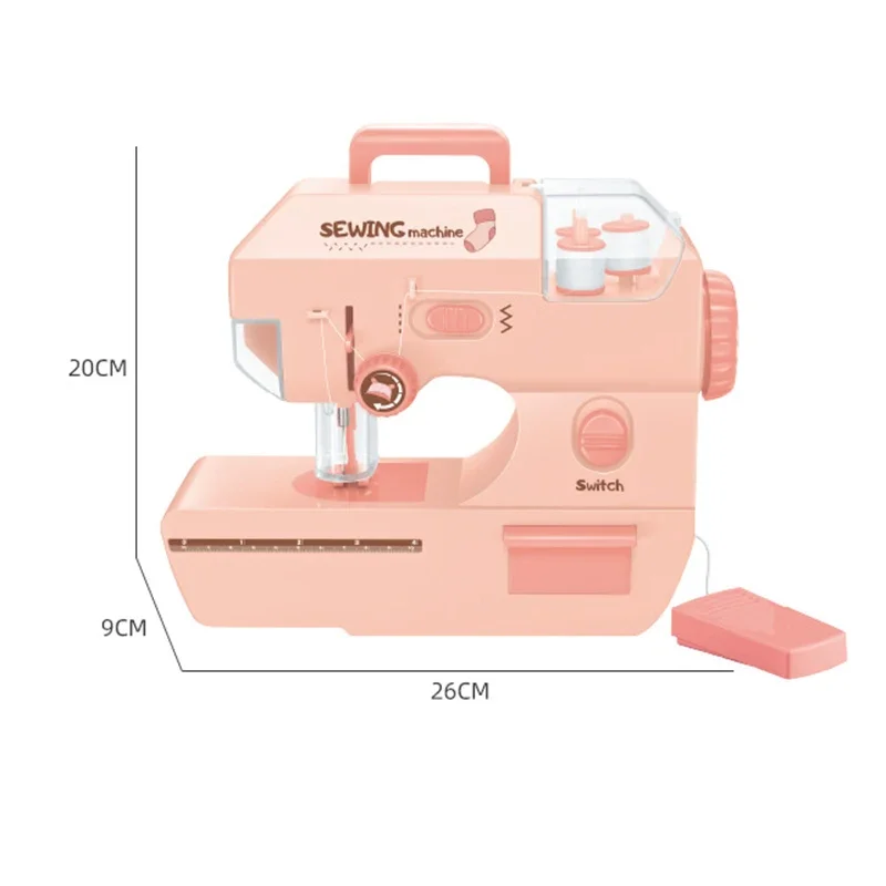 Electric Mini Sewing Machine Kids Toy Mini Furniture Toy Educational Toys DIY Creative Gifts Children Gift Pretend Play Games