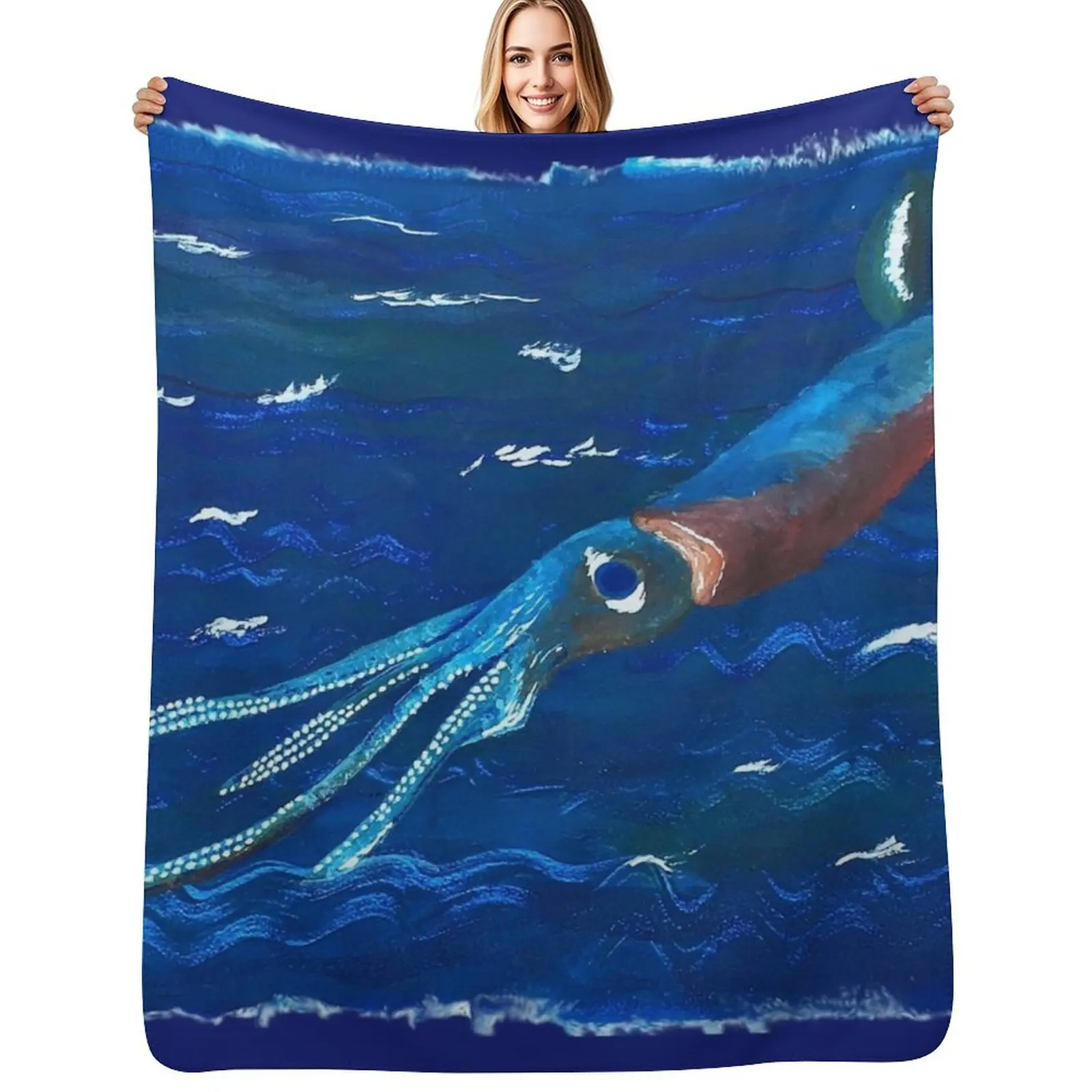 

giant squid Throw Blanket wednesday Sofa Quilt Kid'S Luxury St Blankets