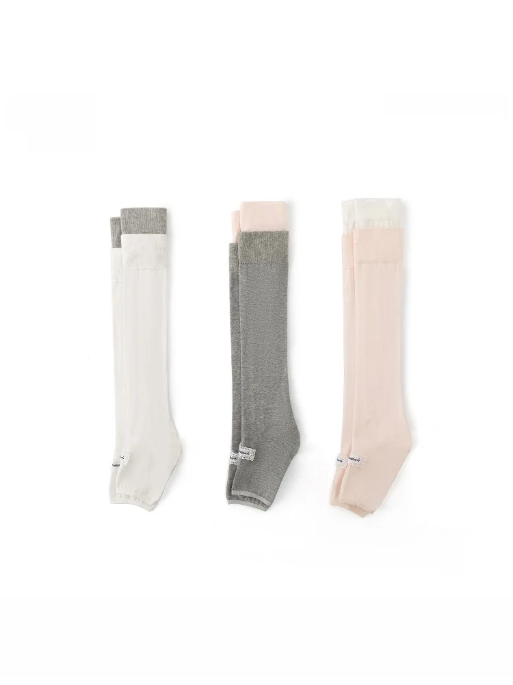 

Fashionable Retro Ballet Girl Footed Color Block Miu Style Long Tube Socks SunsetPark Daybreak Park Ladies Cotton Stockings