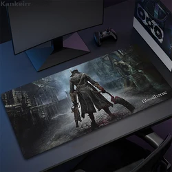 Game Bloodborne Large Pc Mousepad Gamer XL Desktop Decoration Computer Table Desk Mat Gaming Mouse Pad 90x40 Big Non-slip Carpet