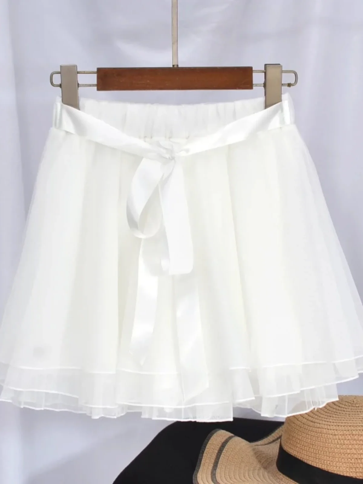 2024 neue frauen A-linie Rock f-länge Sommer Chiffon Se Hosen Kleine Größe Trendy Hohe Taille ort Rock süße Sle