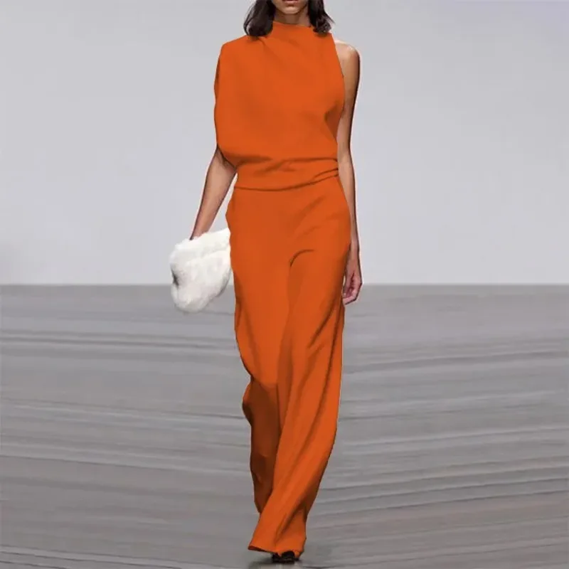 Women Spring Sexy Off Shoulder Party Jumpsuit Women Casual Wide Leg Playsuits Rompers Office Lady Fashion Overalls Jumpsuit
