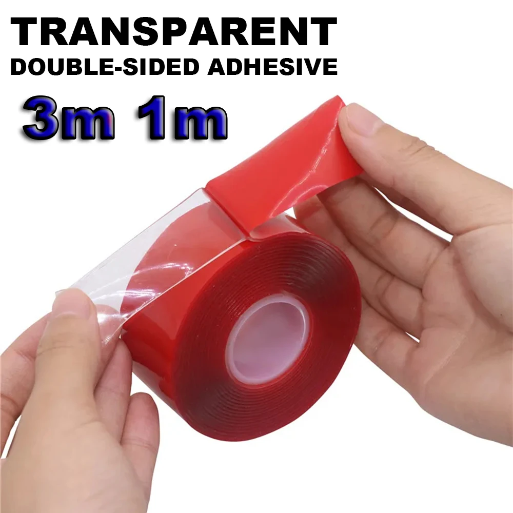 1 Pcs Transparent Double Sided Tape Household Wall Hangings Adhesive Glue Tapes Car Sticker Auto Adhesive Tape 30mm 25mm 10mm