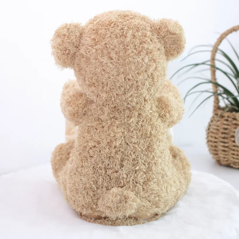 Kreative Puppe Puppe Teddybär spielen Verstecken suchen Kinder überreden Teddybär sprechen Plüsch tier Verstecken Katze und Bär