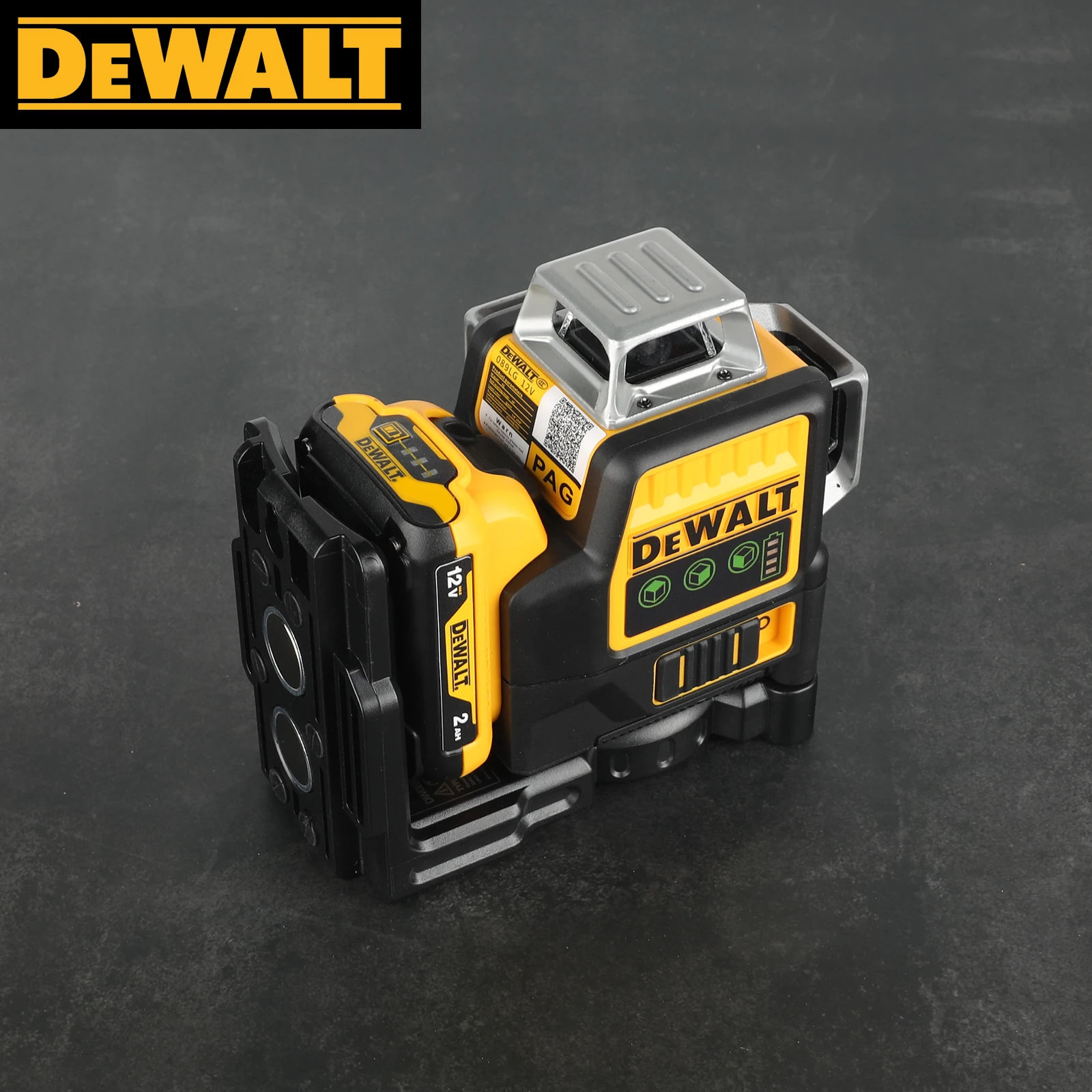 DEWALT DW089LG مستوى الليزر 12 خط 3 جوانب 360 درجة شعاع أخضر عمودي مع بطارية ليثيوم 12 فولت تسوية أفقية خارجية