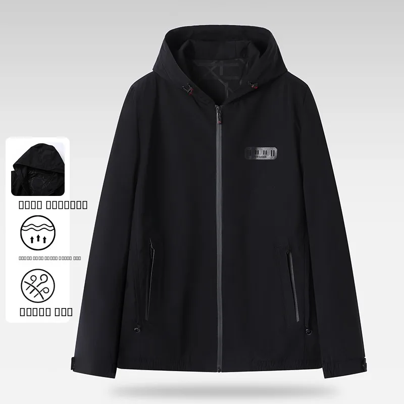 

Удобное повседневное мужское пальто-куртка для весны и осени, высококачественное, простого дизайна, с подплечниками, свободного кроя, с длинными рукавами