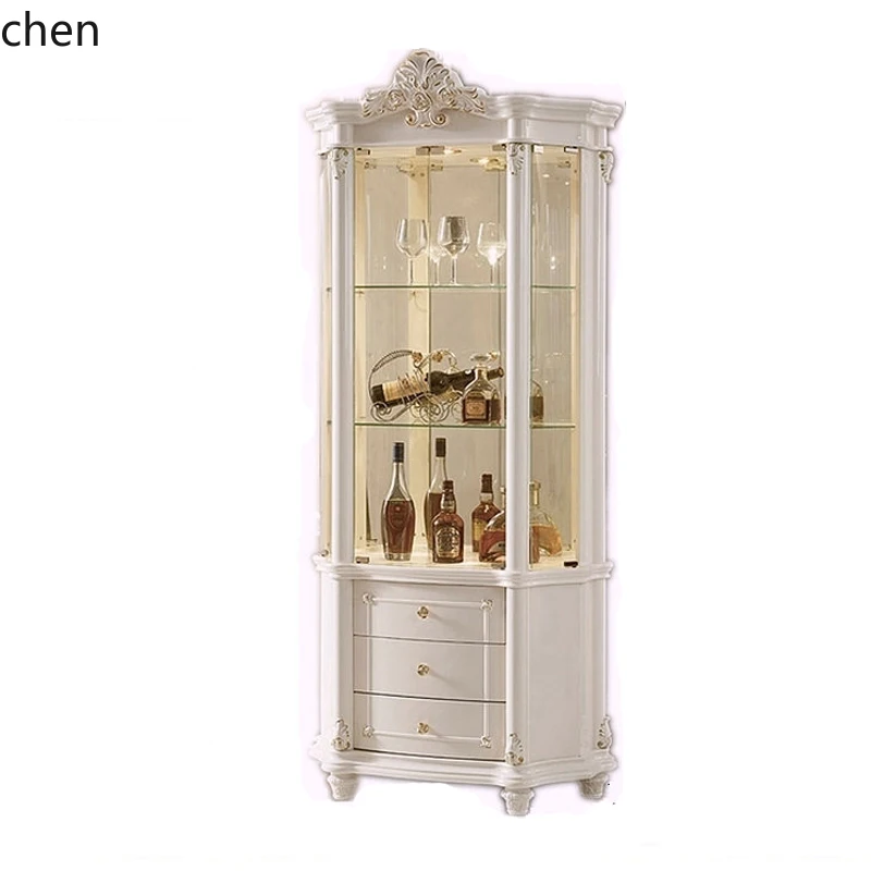 

HTT high-end wine cabinet against the wall luxury glass wine cabinet display household side cabinet