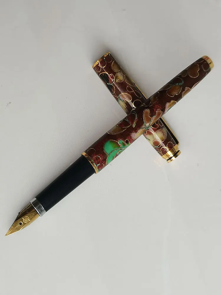 New Old Stock Rare Vintage HERO 50 Fountain Pen Fine Nib Cloisonne Process Smooth Writing Stationery Students Caily Collection