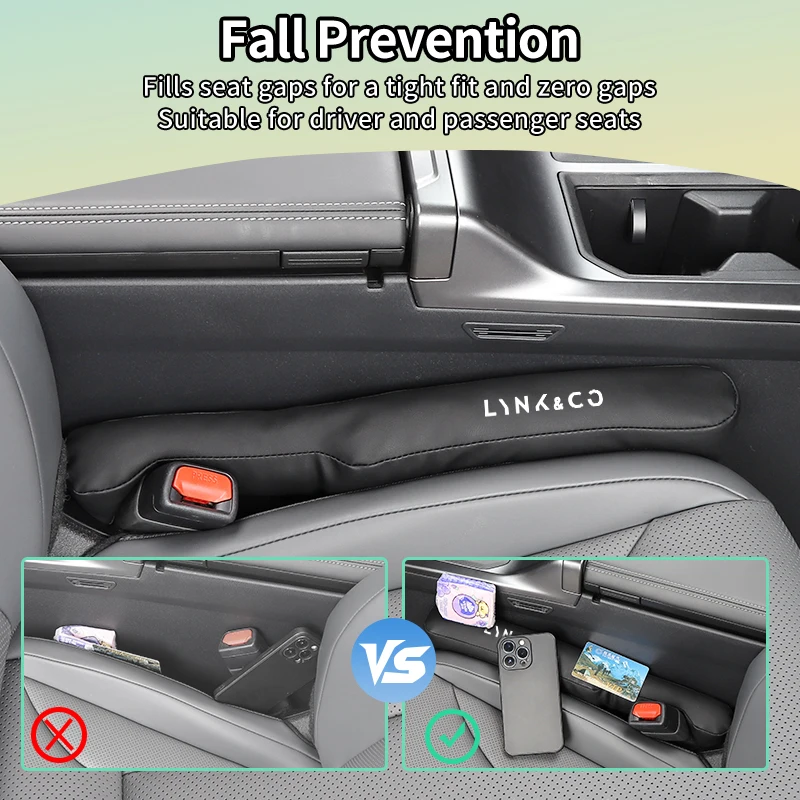 Leather Car Seat Gap Filler Strips Decorative Interior Accessories For LYNK&CO 06 03 05 08 09 01 02 Hatchback BX11 EX11 ZERO view 4