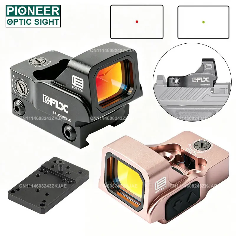 Eotech EFLX 3MOA Mini Reflex Red Dot Sight Rifle Scope Hunting R*R Footprint Pistol Handgun Optic Sight W/Picatinny Rail Mount