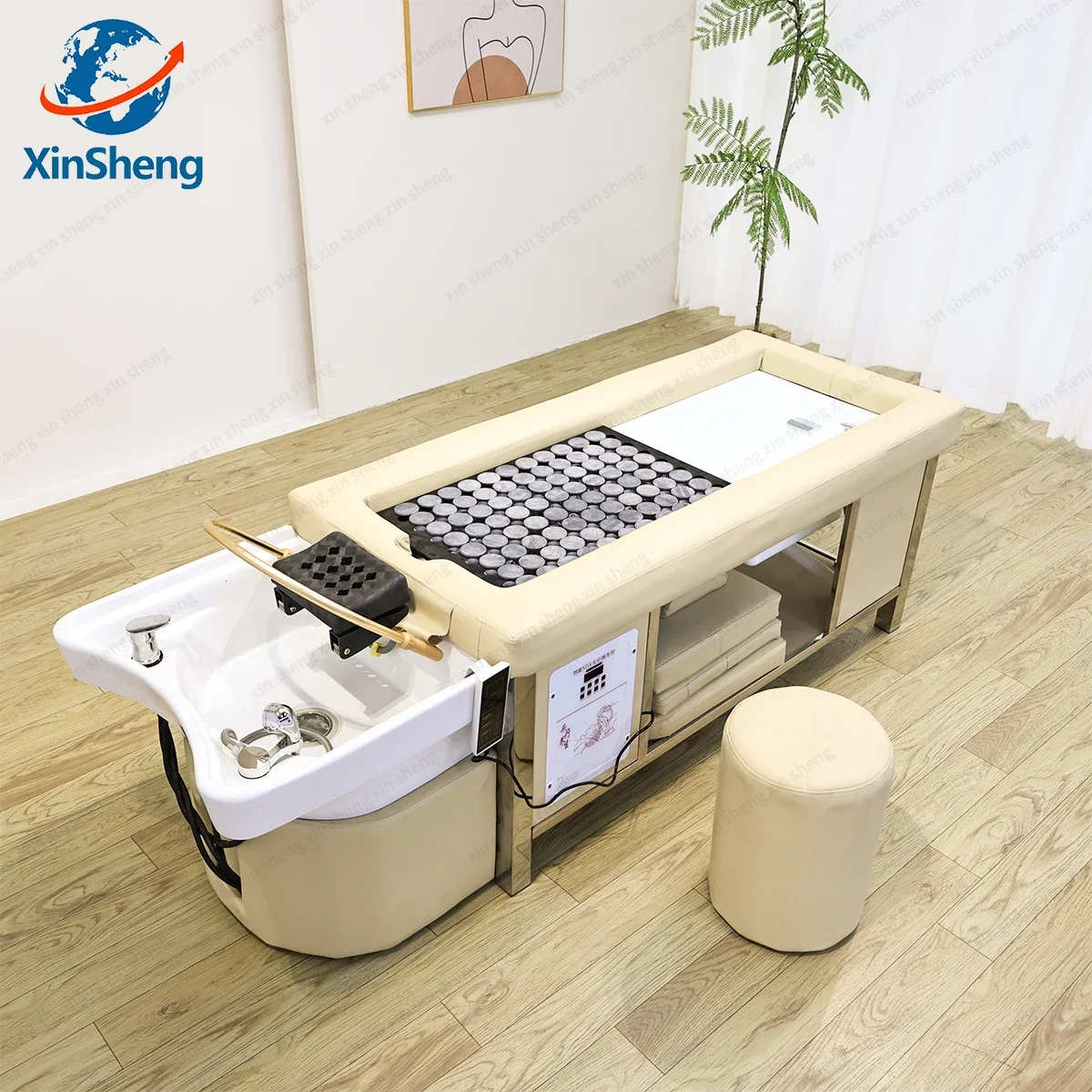 

XinSheng Thai Massage Table Moxibustion Massage Bed Shampoo Beds Beauty Salon Furniture Sofa Bed Barber Hair Washing Equipment