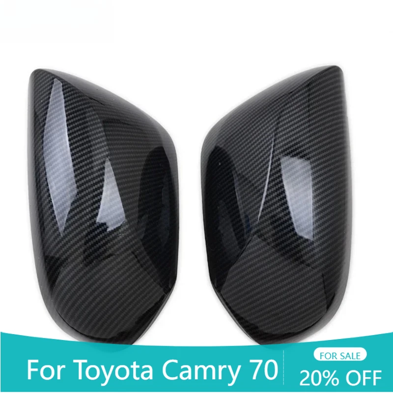 

Carbon Fiber Side Door Rearview Mirror Cover Trim Car Styling Accessories For Toyota C-HR CHR & For Toyota Camry 70 2016-2025