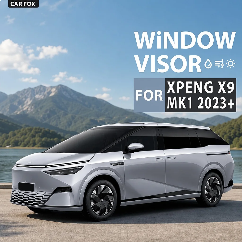 

For XPENG X9 2023+ Car Window Visor Rain Sun Shade Windshield Side Awning Auto Accessories Styling