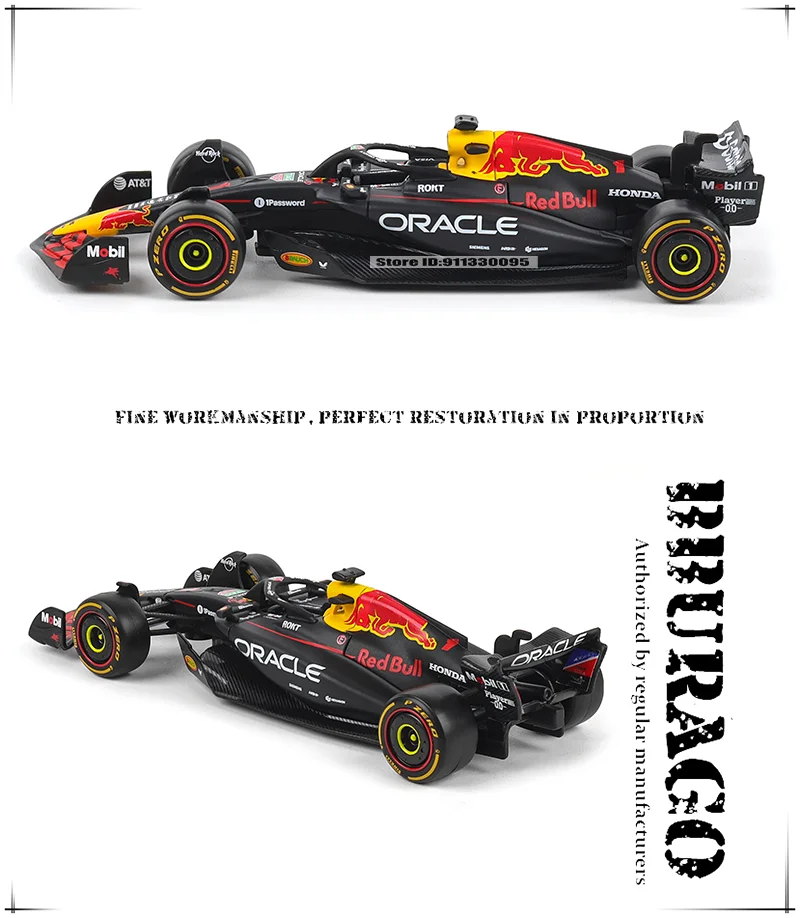 Bburago 1:43 Neue F1 2025 Red Bull Racing RB21 # 1 Verstappen # 22 Yuki Tsunoda Legierungsmodellauto Druckguss-Modellspielzeug – Detail 5