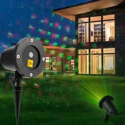 Christmas Projector Lights Large Outdoor Decoration Laser Spotligh Lights with Moving Red Green Christmas Patterns Garden Landsc