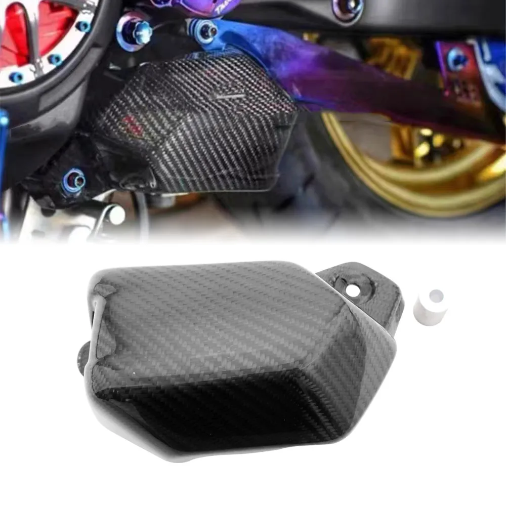 1 Pcs Motorcycle Frame Middle Column Guard Protector Decorative Cover Carbon Fiber For YAMAHA T-MAX 560 530 2017-2020