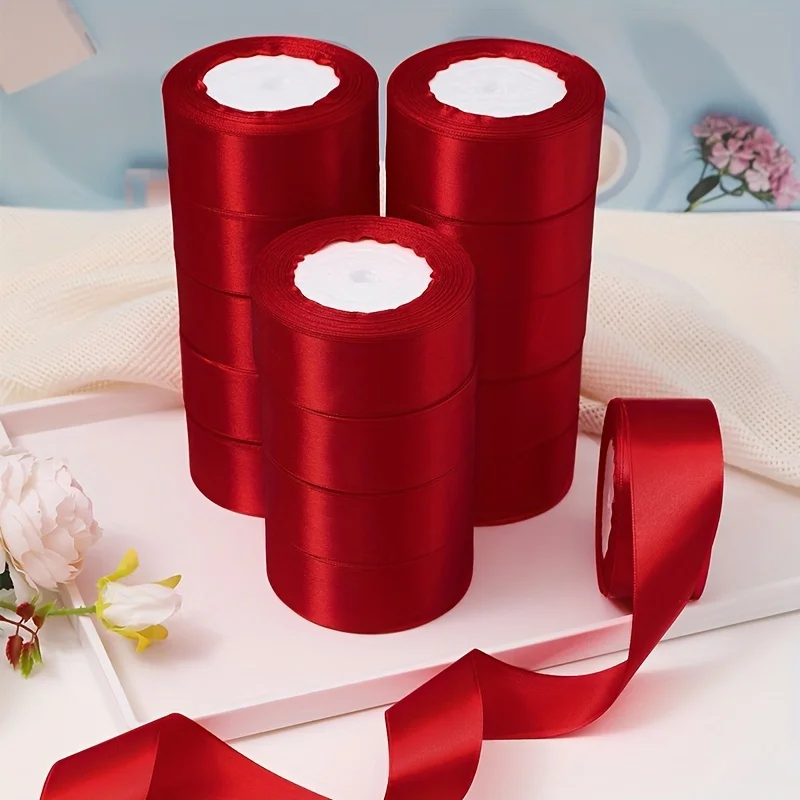 5 Rolls of 4cm Deluxe Silk Ribbon For Birthday Parties All DIY Decorating Needs Durable and Versatile For Every Celebration