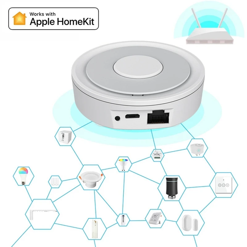 For Homekit Tuya Zigbee Gateway Hub Smart Life APP Parts For Apple Siri Alexa Google Home Voice Control Wifi Wireless Bridge