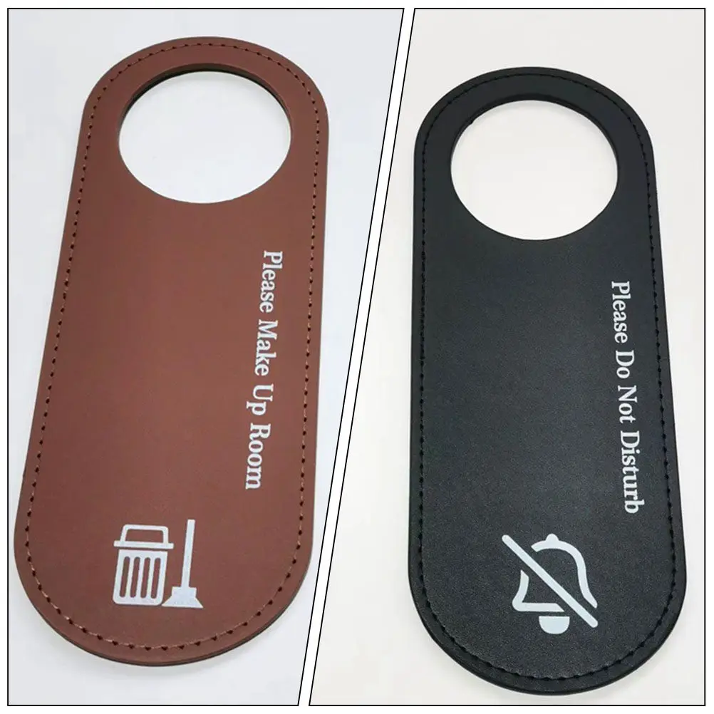 4Pcs Do Not Disturb Door Sign PU Material Easy Install Privacy Indicator for Office Bedroom Bathroom Clinic Meeting Room Hotel