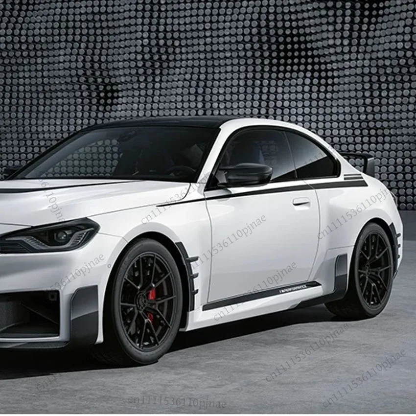 For BMW M2 G42 Double Door 2021-2025 Car Bumper Side Spoiler Diffuser Cover Side Fender Splitter Tuning Body Kits Gloss Black