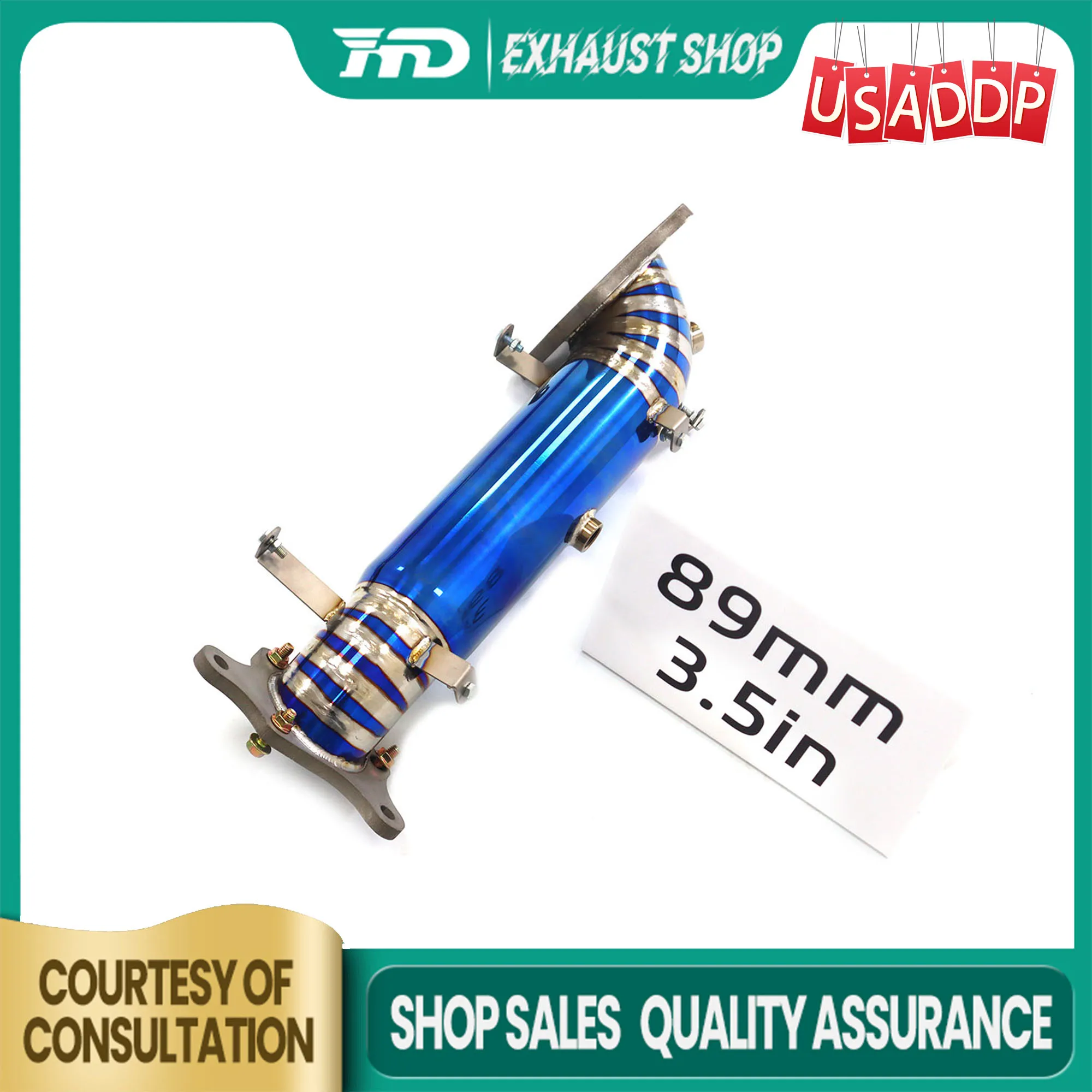 

HMD Downpipe for Honda Civic Type-R Fl5 Ti Exhaust system High precision Increased power Sounds good