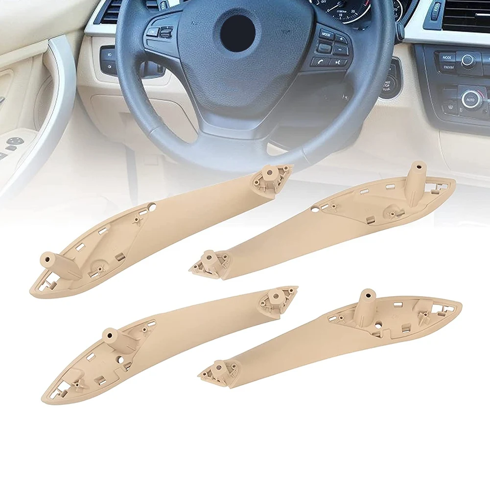 Four Doors Car Interior Door Pull Handle Cover Armrest Bracket for-BMW 3 4 Series F30/F31/F34 F32/F33/F36 2012-18 Beige