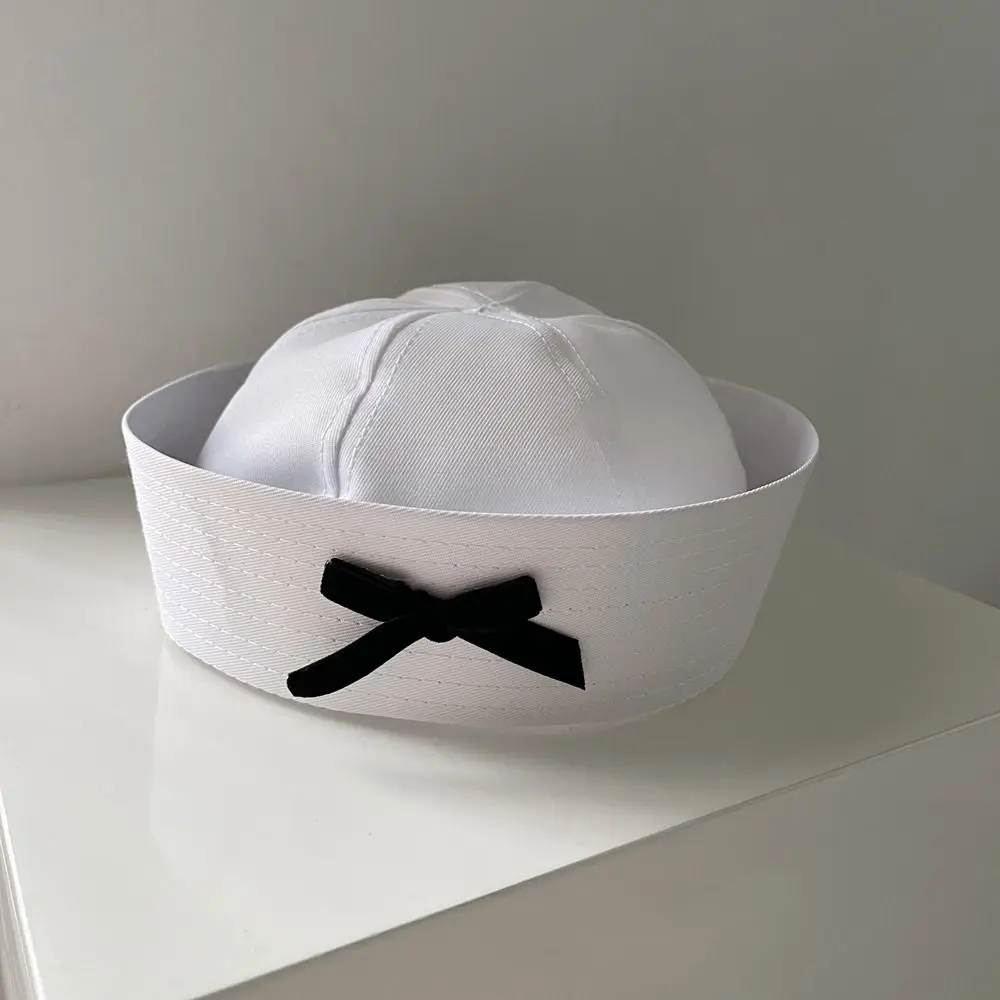 Bowknot Bow Beret Fashion Dome Cap Sailor Hat Cloth Korean Style Navy Cap Summer