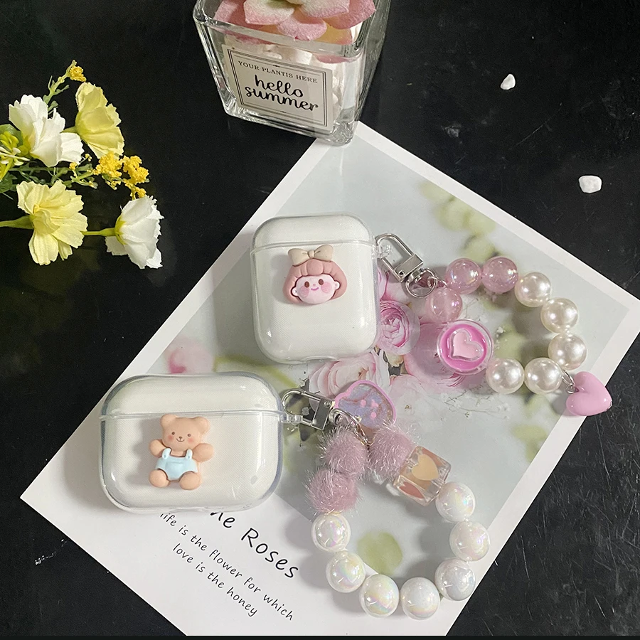 Милый мультяшный чехол для huawei Honor earbuds 2SE, силиконовый прозрачный чехол для наушников с ремешком, брелок для ключей, наушники-вкладыши 2 Lite