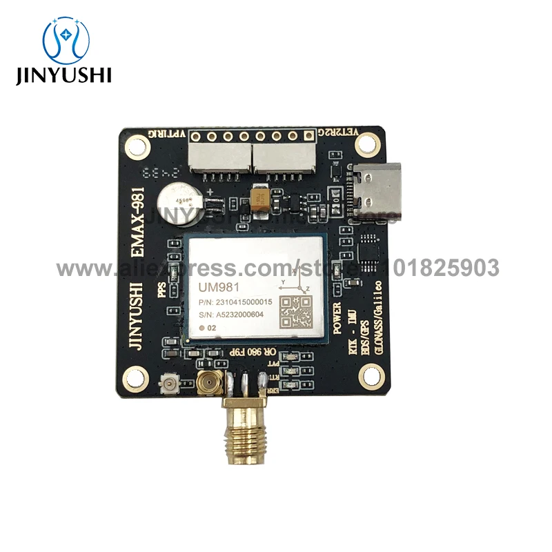 Unicore GNSS Module EM-981DM RTK / INS IMU Board UM981 USB-C Antenna Kit Multi-frequency GPS Beidou Glonass Galileo