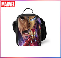 Student Insulated Lunch Box Cartoon Thermal Bag,Iron Man Waterproof Lunch Bag Classic Lunch Tote for School,Travel