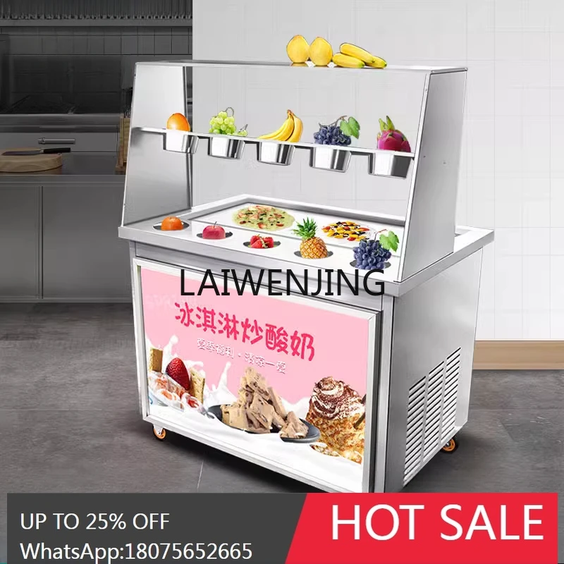 

Commercial Thick Cutting Milk Cube Equipment Fried Ice Cream Machine Single and Double Pot Fried Ice Cream Rolls