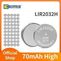 EEMB 5/10/30/50/100PCS Lir2032H 70mAh high-capacity rechargeable lithium battery button battery LIR2032 H 3.7V Coin battery