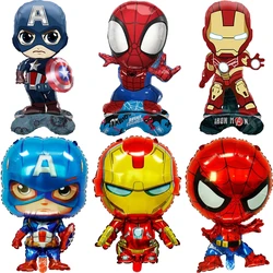 Marvel Themed Party Balloons 3D Standing Spider-Man Iron Man Captain America Foil Ball Kids Birthday Party Decorated Toy Gift