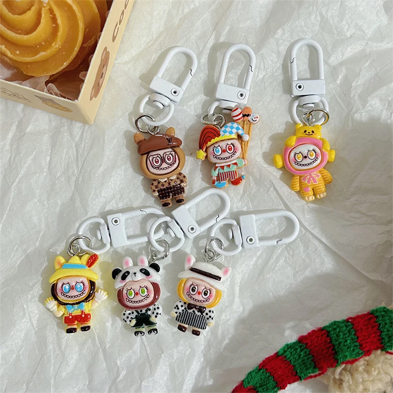 Cartoon Labubu Series Keychain Pendant Backpacks Hangings Decoration Accessries Gifts