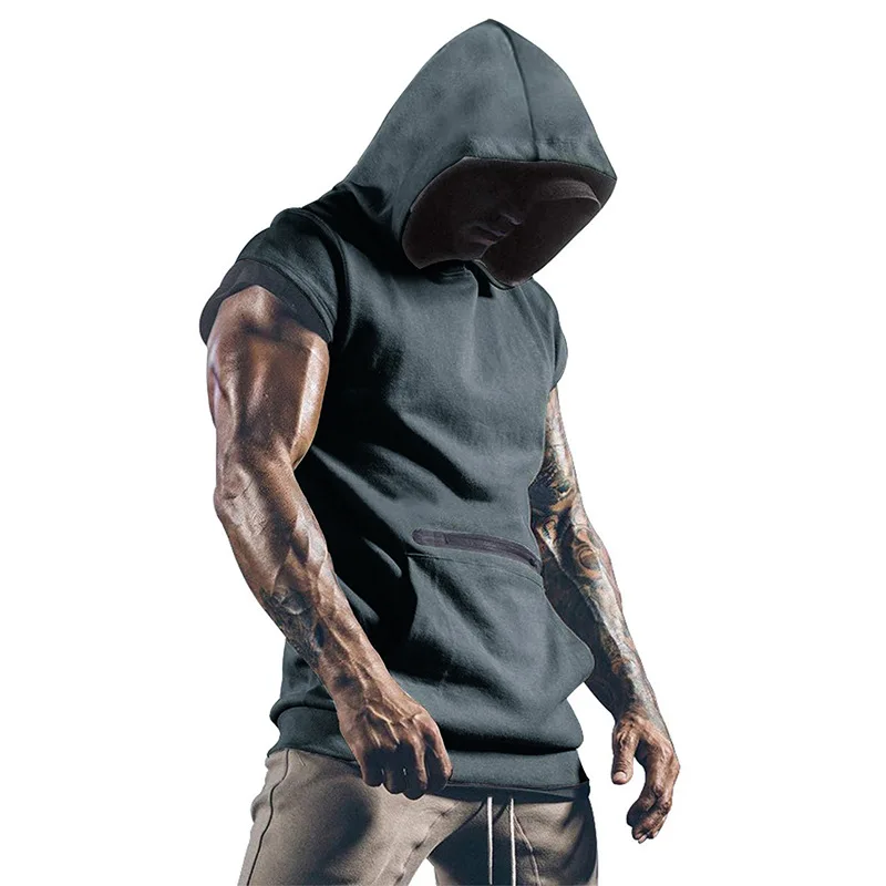 

Summer New Y2K Zip Up Pocket Sleeveless Top Men Muscle Tshirt Sports Gym Clothing Mens Fitness Tank Tops Man Camiseta Gym Hombre