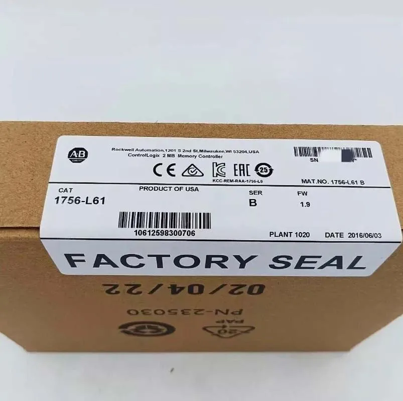 

New Original 1756-DHRIO 1756-DNB 1756-IM16I 1756-IT6I 1756-L61 1756-M08SE Allen-Bradley POINT I/O Modules EtherNet/IP