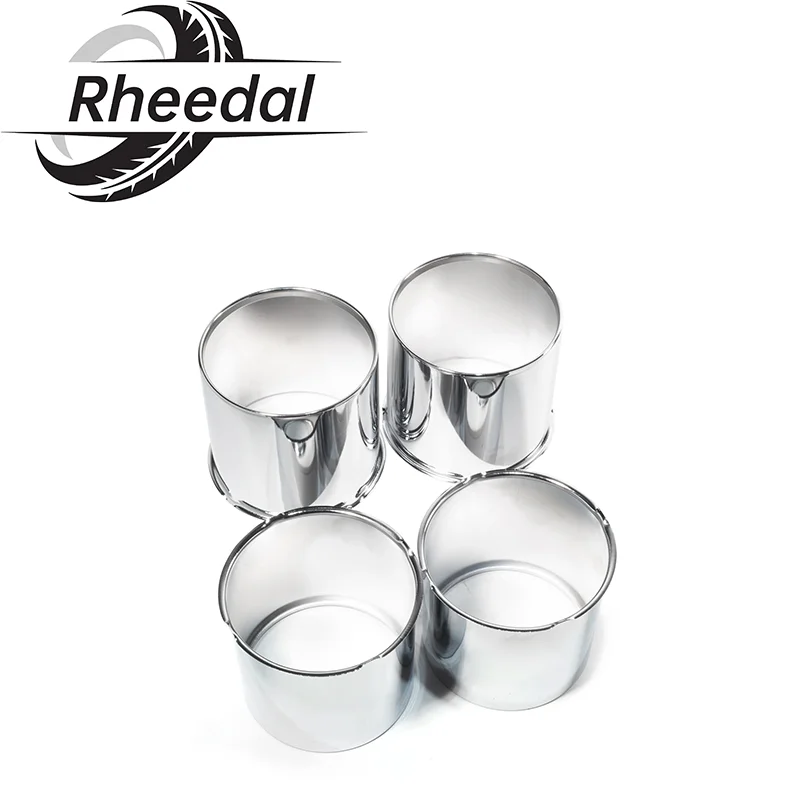 

Rheedal 2/4PCS 130.8mm/5.15" Hub 119mm/4.69" H Carbon Steel Opened-end Push Through Hub Center Caps for Truck Trailer Wheels Rim