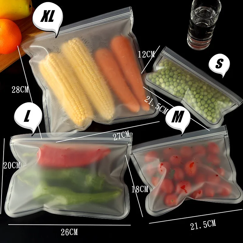 Food Storage Bags, Saran Wrap Safety, Leakproof Containers, Reusable Stand Up Zip Shut Bag, Fresh Wrap Kitchen Hacks, 1Pc