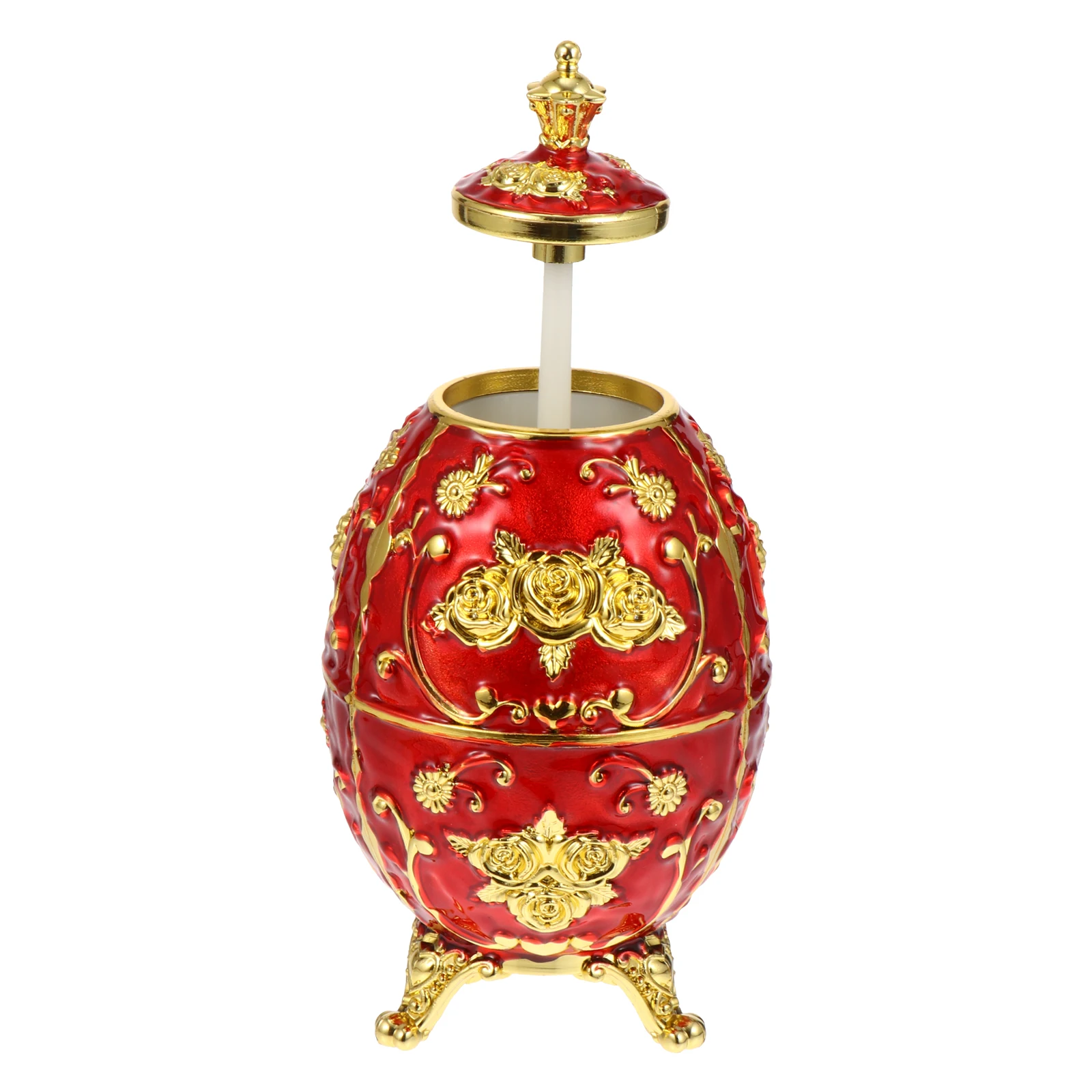 

Retro Alloy Holder Lightweight Portable for Toothpick Holder Container Home Office Classical Engraving Gifts Box Container