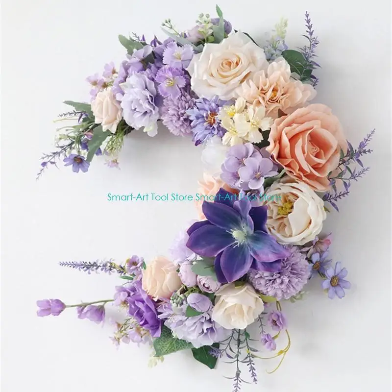 

E1PB Имитация цветочного венка Лунный настенный орнамент Настенные венки